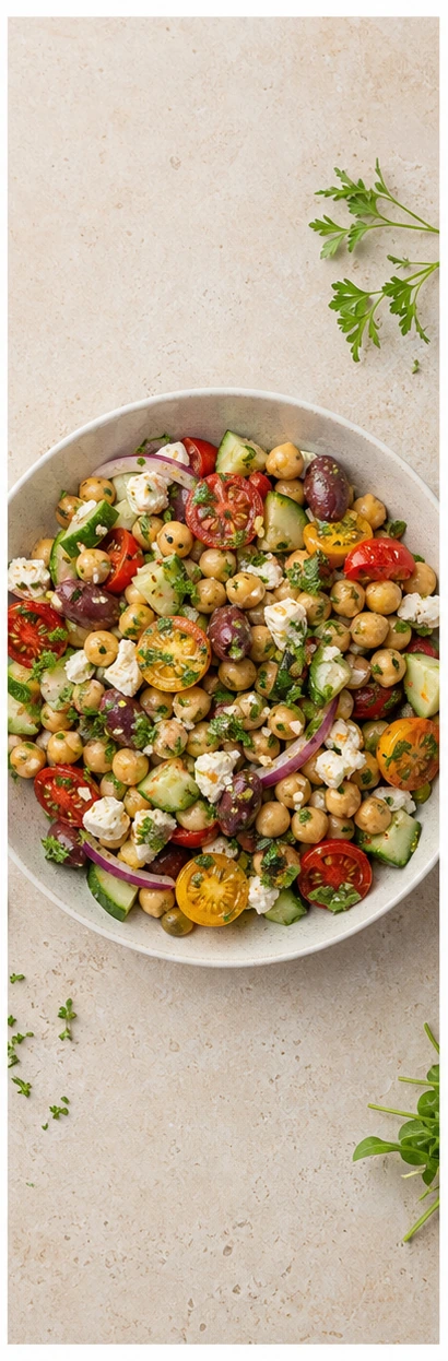 Ensalada mediterránea saludable